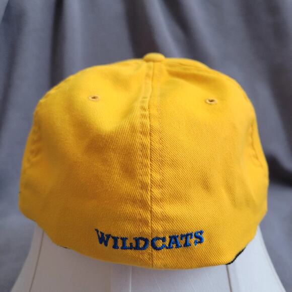 Wildcats Yellow Hat Blue Paw Flexfit Yupoong Cap Size L XL Embroidered - Picture 4 of 9